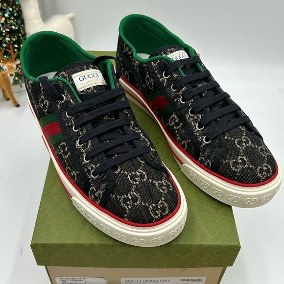 Men’s Gucci tennis 1977 low top sneakers size 9, made in Italy - Picture 1 of 8